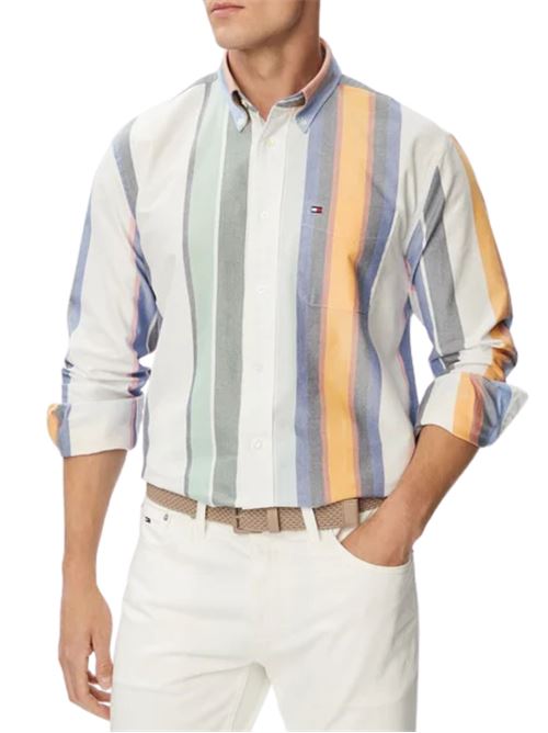 Camicia in cotone a righe Tommy Hilfiger | MW0MW433540FA